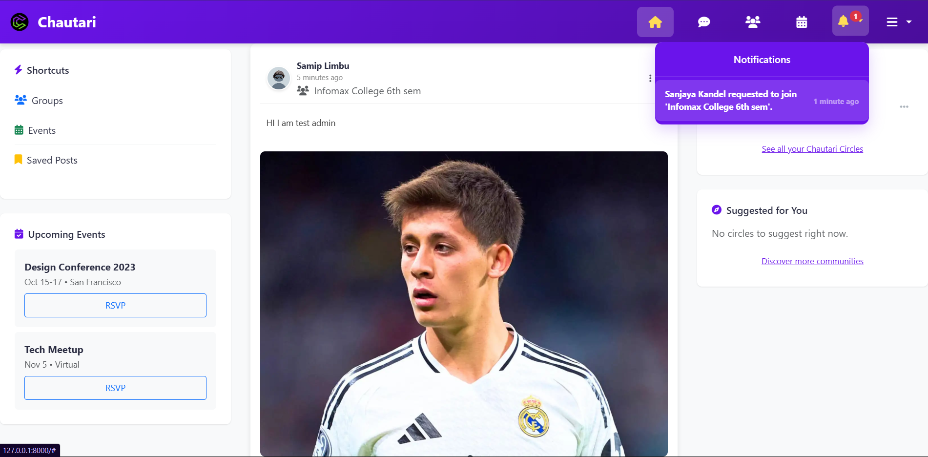 Chautari a modern social media platform